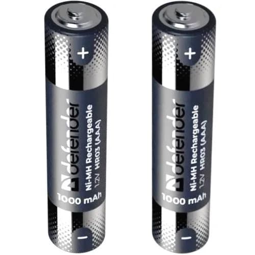 Аккумуляторная батарейка ААА Defender HR03-2BL 1000мА/ч Ni-Mh в блистере 2шт.