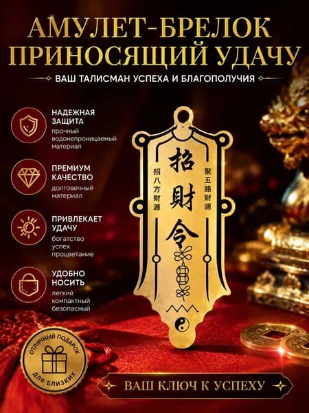 Талисман в машину на удачу, оберег для водителя, китайский красный кулон на зеркало заднего вида