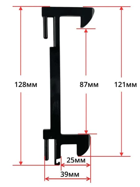 Panasonic A30186660QP крючок двери для СВЧ микроволновой печи NN-8655 129мм