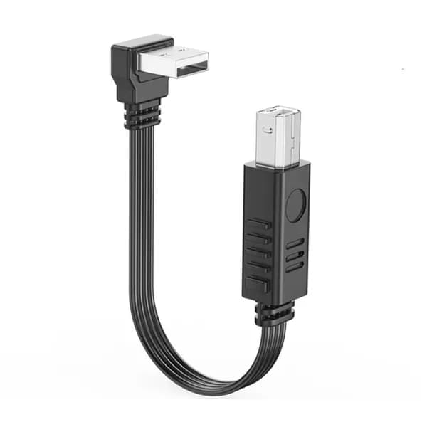 Плоский USB-кабель 2.0 A-B для компьютера и принтера, 0.3m - Наклоняйся вверх