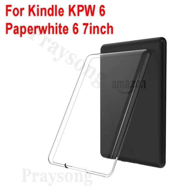 Прозрачный чехол с защитой от падения для Kindle Paperwhite 6 KPW6 чехол 7 дюйма для Kindle 12th 2024 ,мягкая защитная бумагаWhite Funda Ultra-Clear Ultra-Thin