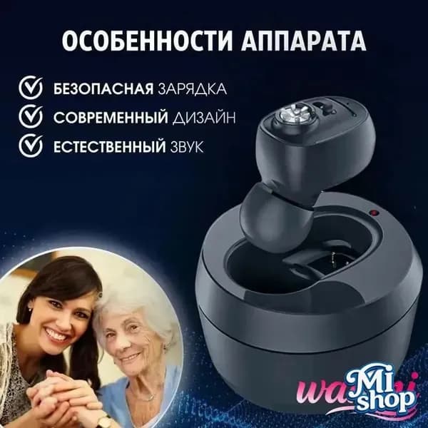 Цифровой слуховой аппарат внутриушной с зарядным устройством для пожилых людей и взрослых Britzgo-1607