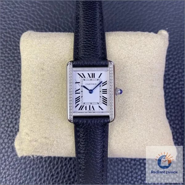GARTIER Механические часы Cartier с римскими цифрами, женские белые часы 32,6 *25,7 мм, Европейская версия