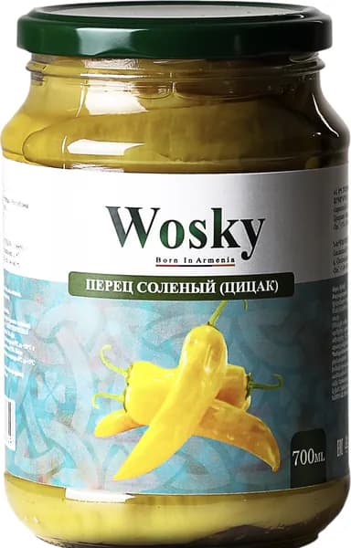 Перец солёный (цицак) Wosky, 645 г (700 мл)
