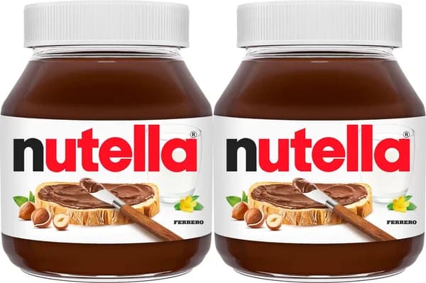 Паста Nutella ореховая с добавлением какао, комплект: 2 упаковки по 630 г
