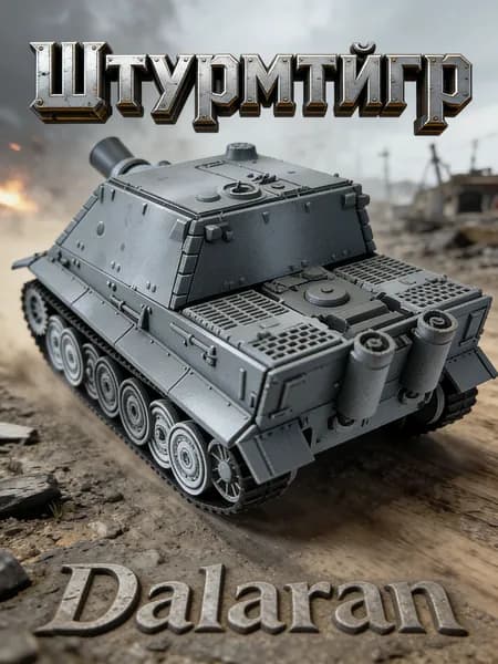 Штурмтигр (Штурмпанцер VI) сборная модель танка 1/72 Германия ВОВ без клея, Dalaran