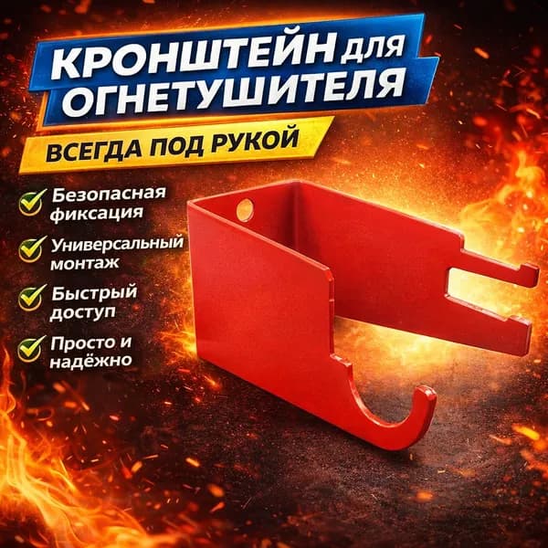 Кронштейн для огнетушителя универсальный настенный