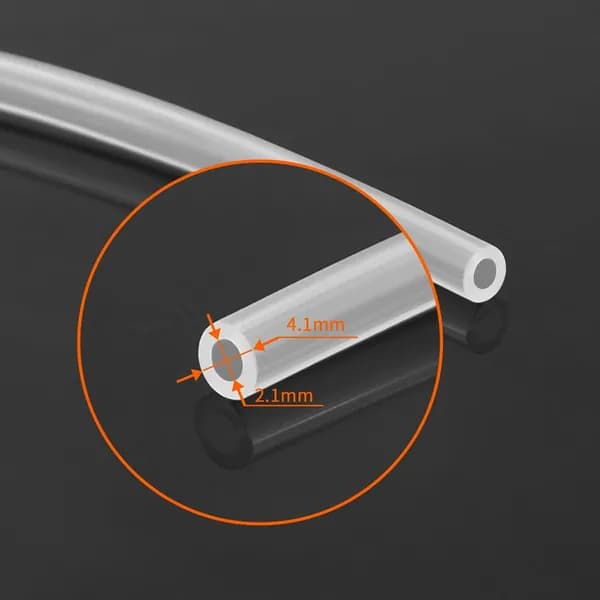 Тефлоновая (фторопластовая) трубка FEP 2x4 мм прозрачная