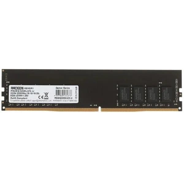 AMD Оперативная память R948G3206U2S-U DDR4, 3200 МГц, 1 x 8 ГБ (948G3206U2S-U)