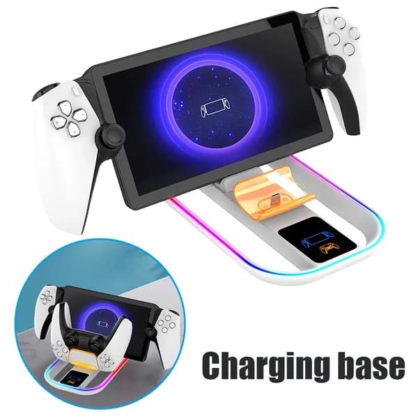 подставка для зарядки PS5 Portal с RGB-подсветкой, Type-C