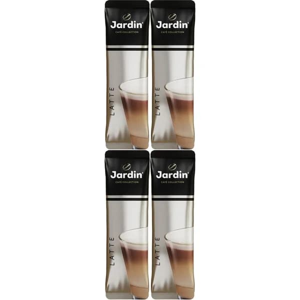 Кофейный напиток Jardin 3 в 1 Latte растворимый в стиках 18 г x 8 шт, набор: 4 штуки