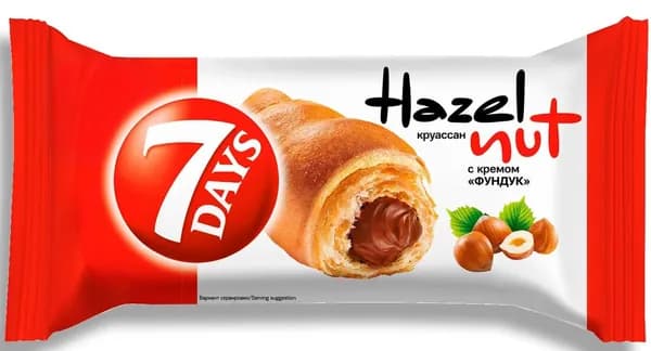 Круассан 7 Days с фундуком, 65г