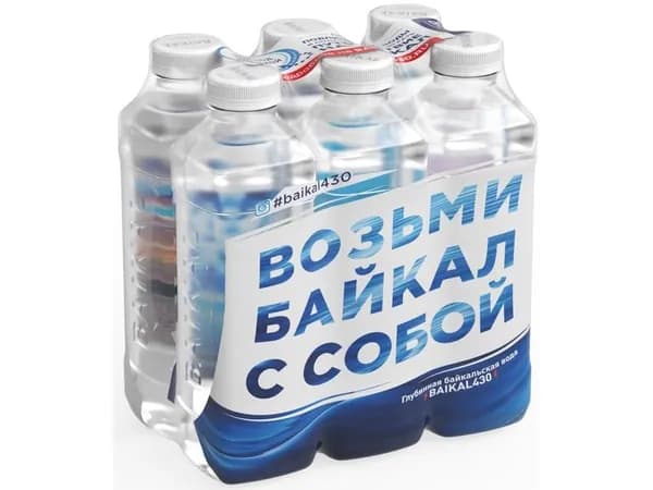 Байкальская глубинная вода "Байкал 430" (BAIKAL 430) 0,85л*6шт.
