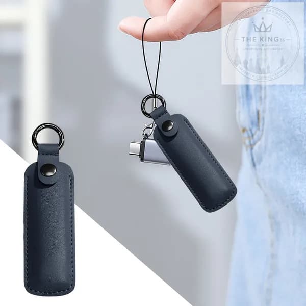 Чехол брелок для USB флешки накопителя, Темно-синий, 1 шт.
