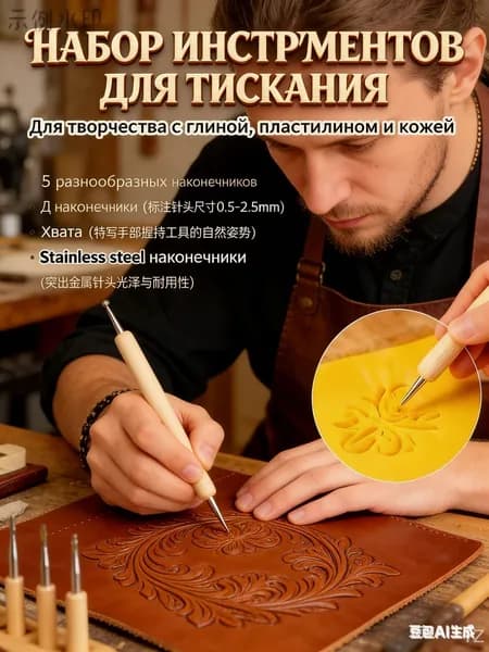Инструмент для работы с кожей, мехом