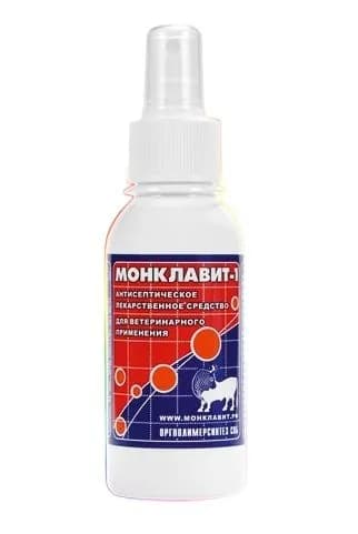 Спрей Монклавит-1 для животных раствор для наружного применения 130 мл