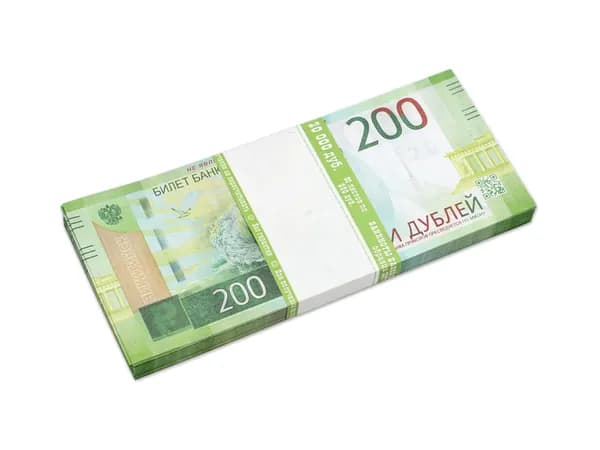 Деньги фальшивые сувенирные, банкноты 200 дублей Игрушечные деньги Miland
