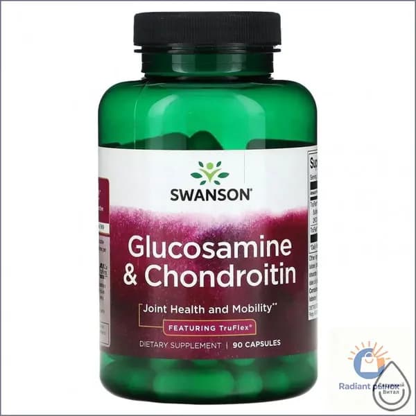 Swanson, Глюкозамин и хондроитин, с TruFlex, 90 капсул