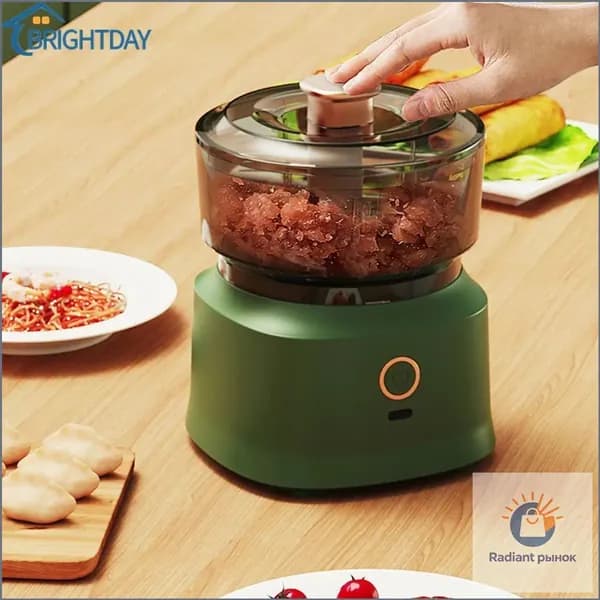 Новый кухонный многофункциональный кухонный комбайн, беспроводная электрическая мясорубка, Машина для измельчения чеснока, подарок, зарядка через USB, 45 Вт