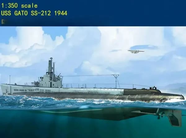Hobby Boss 1/350 83524 Военно - морские силы США Подводные лодки Gato SS-212 1944 сборная модель корабля
