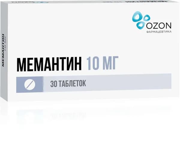 Мемантин таблетки п.о.п 10мг 30шт