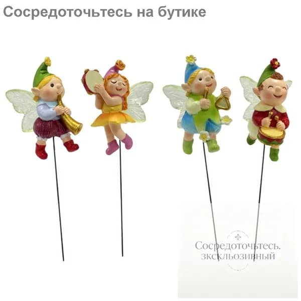 Скульптура из смолы для украшения сада и цветочных горшков