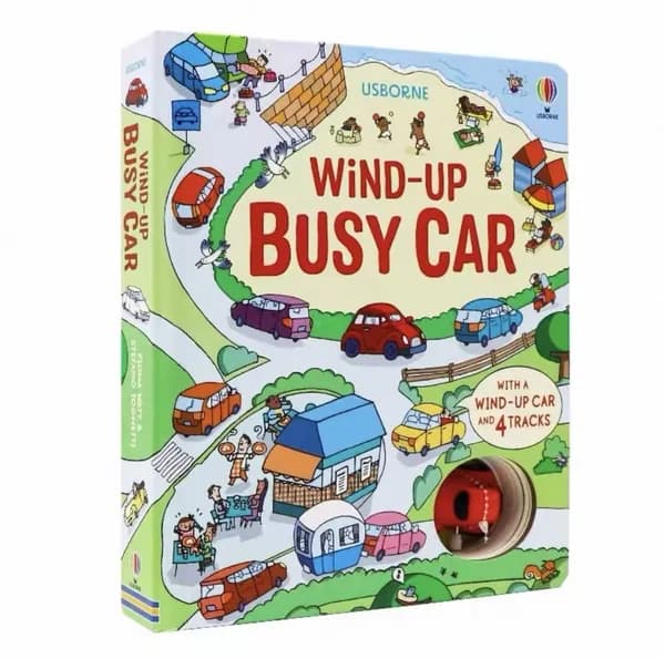 Usborne Wind-up: Интерактивная книга с механической моделью транспорта