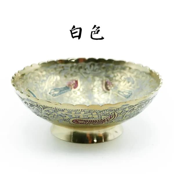 Конфетница, латунь, цветная эмаль, 10 см