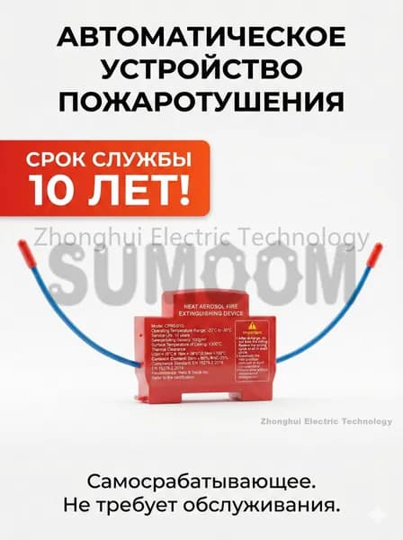 Огнетушитель аэрозольный в электрощит на DIN-рейку ORRO, автоматический самосрабатывающий, для дома и шкафа, 1-100