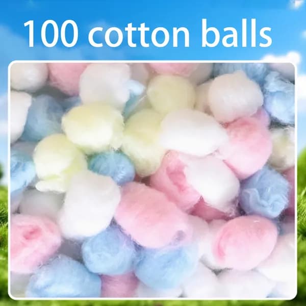 Хлопковые шарики для грызунов, 100 шт., цветные, диам. 4 5 см