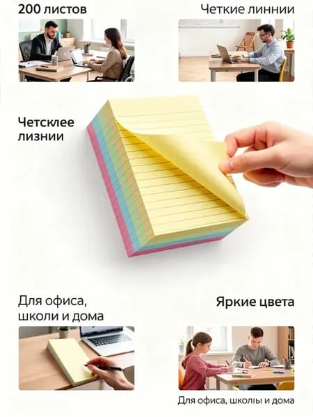 Бумага для заметок, 200л