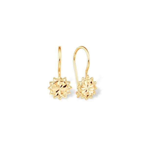 Серьги детские из красного золота 375 пробы 585GOLD