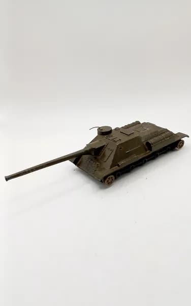 Игрушка Танк Су-100 военная техника винтажная советская, металл, СССР В РЕСТАВРАЦИЮ!!!