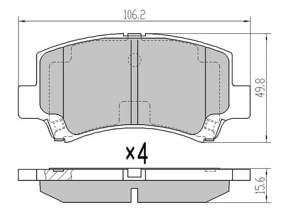 Колодки тормозные передние Chery QQ6 S21 06-11 / Suzuki Wagon R 00-05