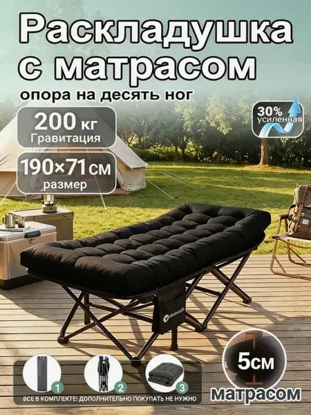 Раскладушка ,71х190х37см