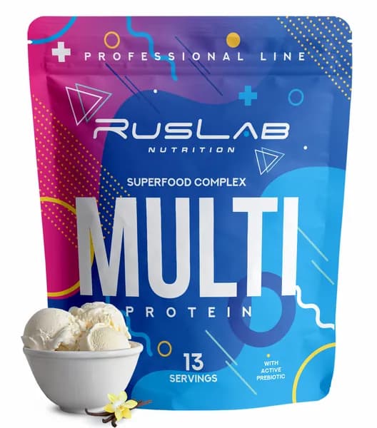 MULTI PROTEIN,многокомпонентный протеин,белковый коктейль для похудения (416 гр),вкус ванильное мороженое