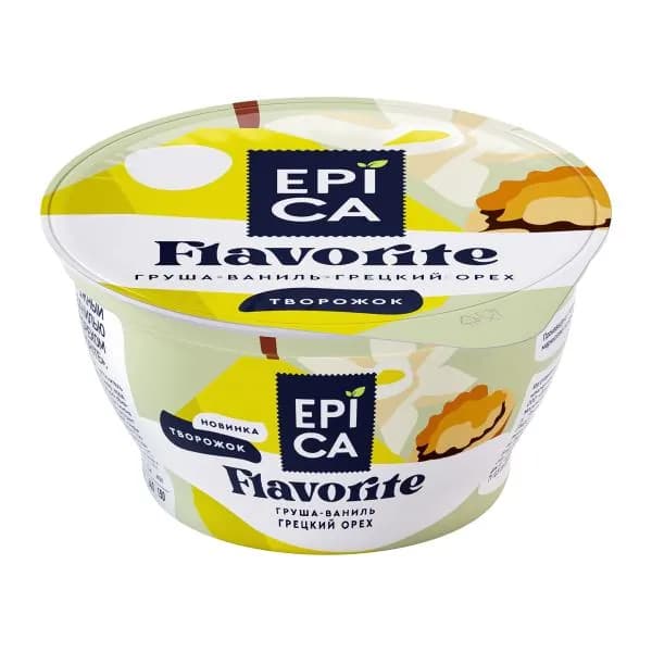 Десерт Epica Flavorite творожный груша ваниль грецкий орех 8% 130г