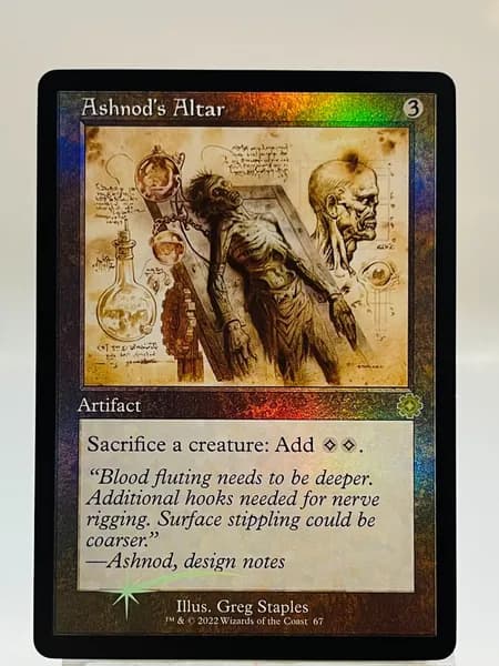 Магия сбора прокси-карт Высококачественные нефольговые Ashnod's Altar BRR #67 foil