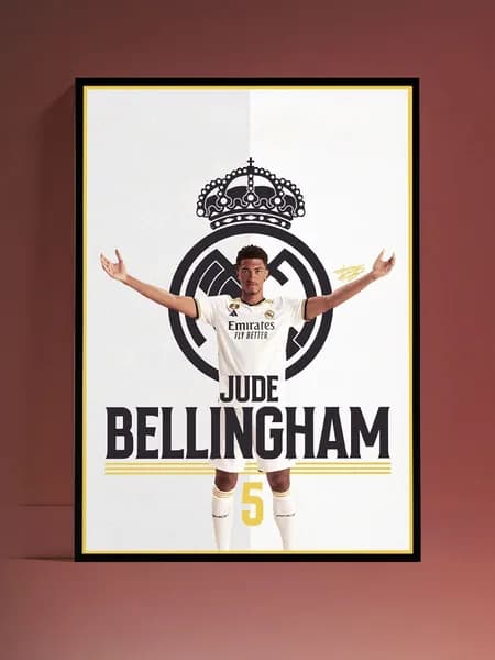 Стильный постер Джуд Беллингем /Jude Bellingham без рамы (29,7х42см)