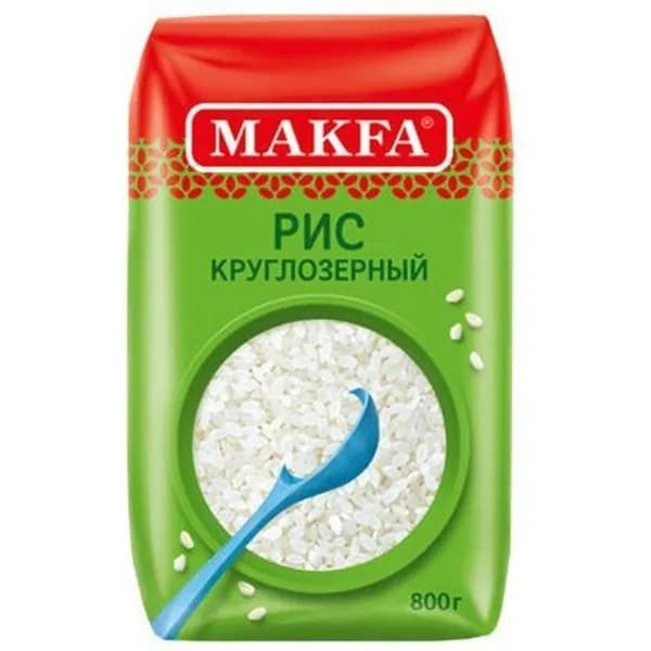 Рис Makfa круглозерный 800 г
