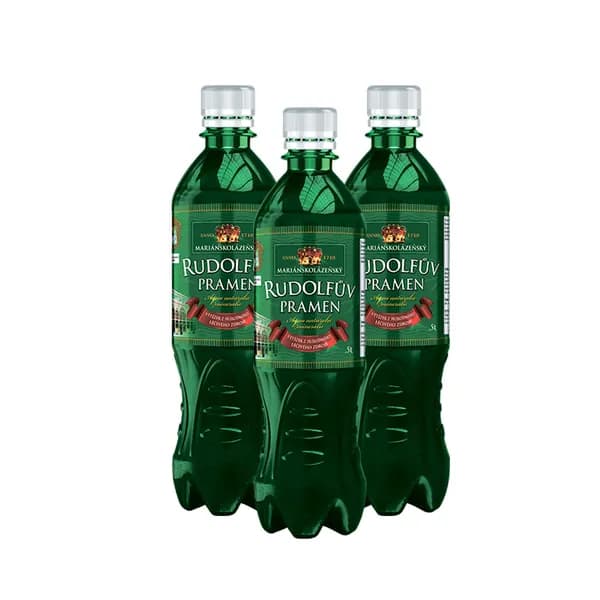 Минеральная вода Rudolfuv Pramen (Рудольфов прамен ) 3 шт. по 0,5л, газированная, пэт