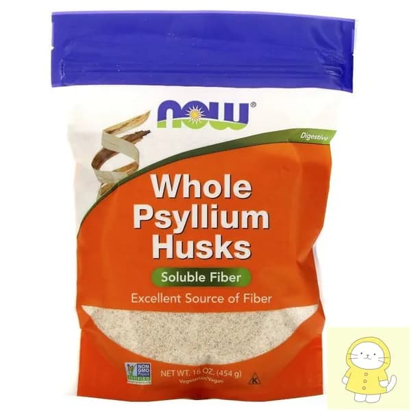 NOW, Whole Psyllium (Псиллиум), клетчатка, Цельная оболочка (шелуха) семян подорожника для пищеварения, 454 г