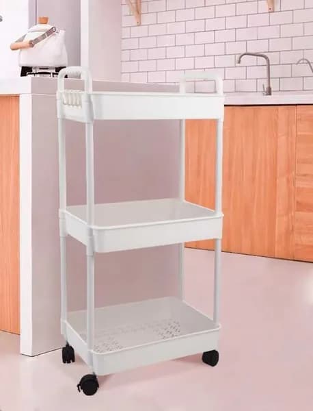 COSTWAY Этажерка, 3 секц., ABS пластик, 38х27х75 см
