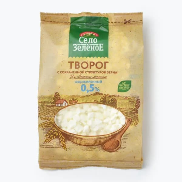 Творог обезжиренный 200 г, Село Зеленое