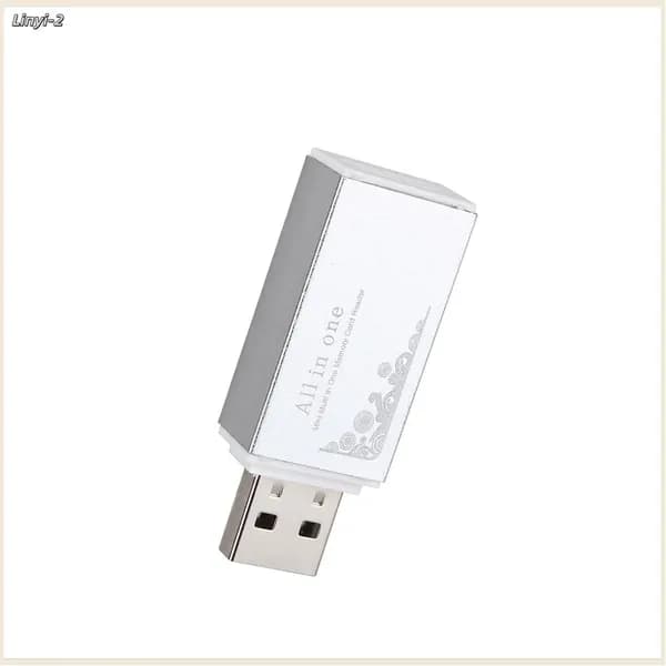 Устройство чтения карт памяти USB 2.0 серебристого цвета