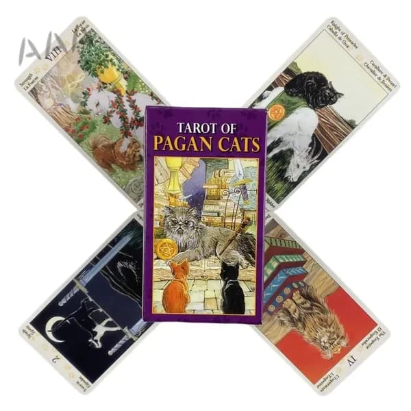 карты Таро Мини Размер Таро Языческих Кошек/Mini Size Tarot Of Pagan Cats.