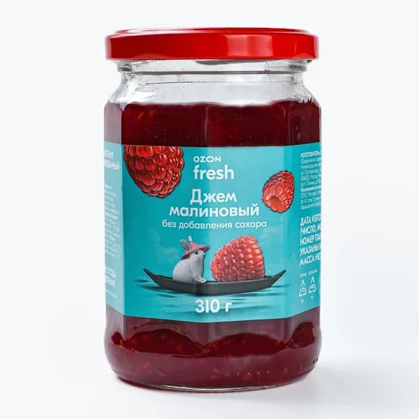 Джем Малина без сахара 310 г, Ozon fresh