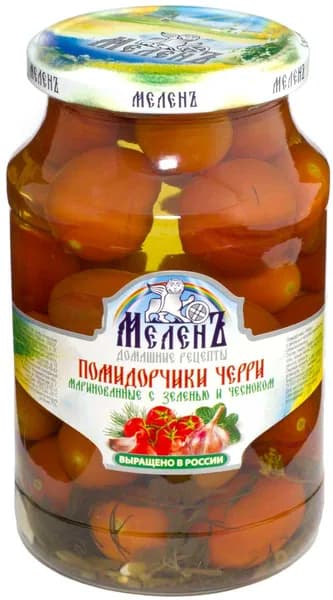 "Меленъ"Помидорчики Черри с зел. и чесн. 0.950 ст/б
