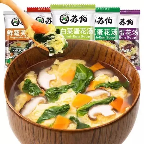 Быстрорастворимые супы из органических овощей деревенский вкус Китая порция 6 г