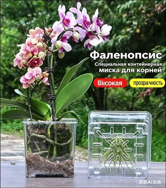 Горшок для цветов 0.5 л, 9 см, 1 шт, цвет прозрачный